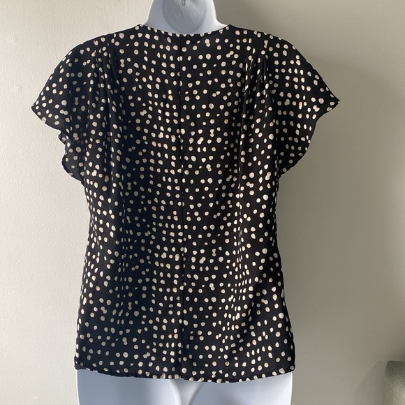 ⚡️Last days! Banana Republic Black Polka Dot Blouse SP - Picture 5 of 9
